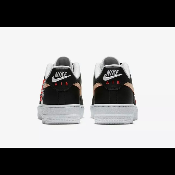 Nike Air Force 1 LV8 1 GS Worldwide Black CN8536 001 Sneakers Size 4Y Men’s Sz 4 - Picture 4 of 7